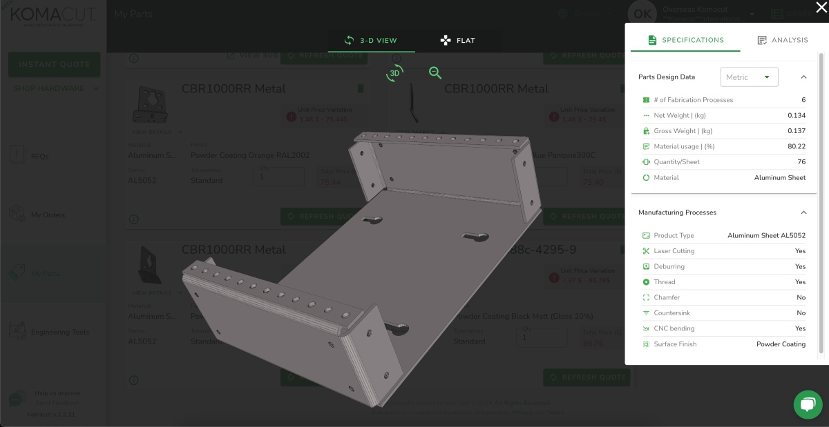 3D Drawing - Boda Quotation Engine